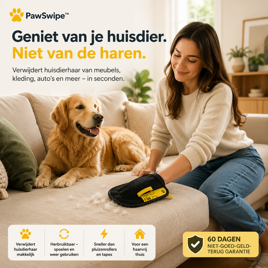 PawSwipe™ Herbruikbare Handschoen voor Huisdierhaar
